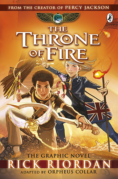 The Throne of Fire: The Graphic Novel (The Kane Chronicles Book 2) - Jacket