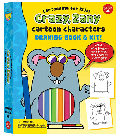 Crazy, Zany Cartoon Characters Drawing Book & Kit - Jacket